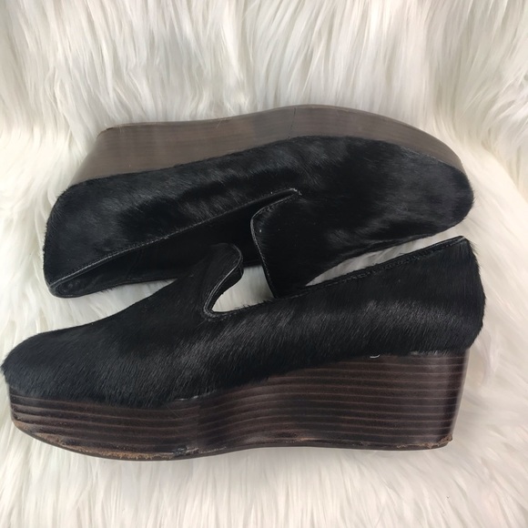 Matiko black pony hair platform loafers - Picture 4 of 7